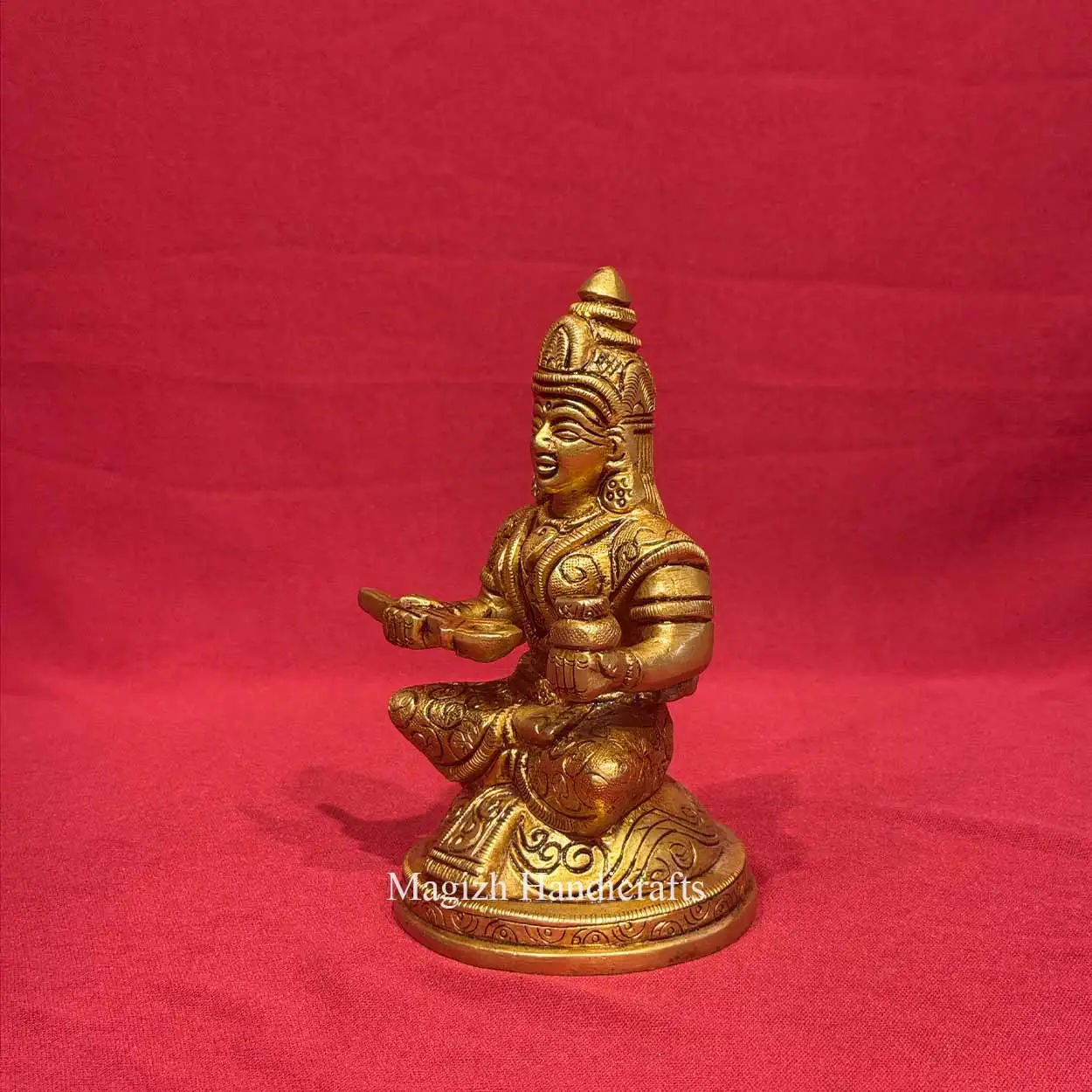 6 inches brass goddess Annapoorna statue - image 3