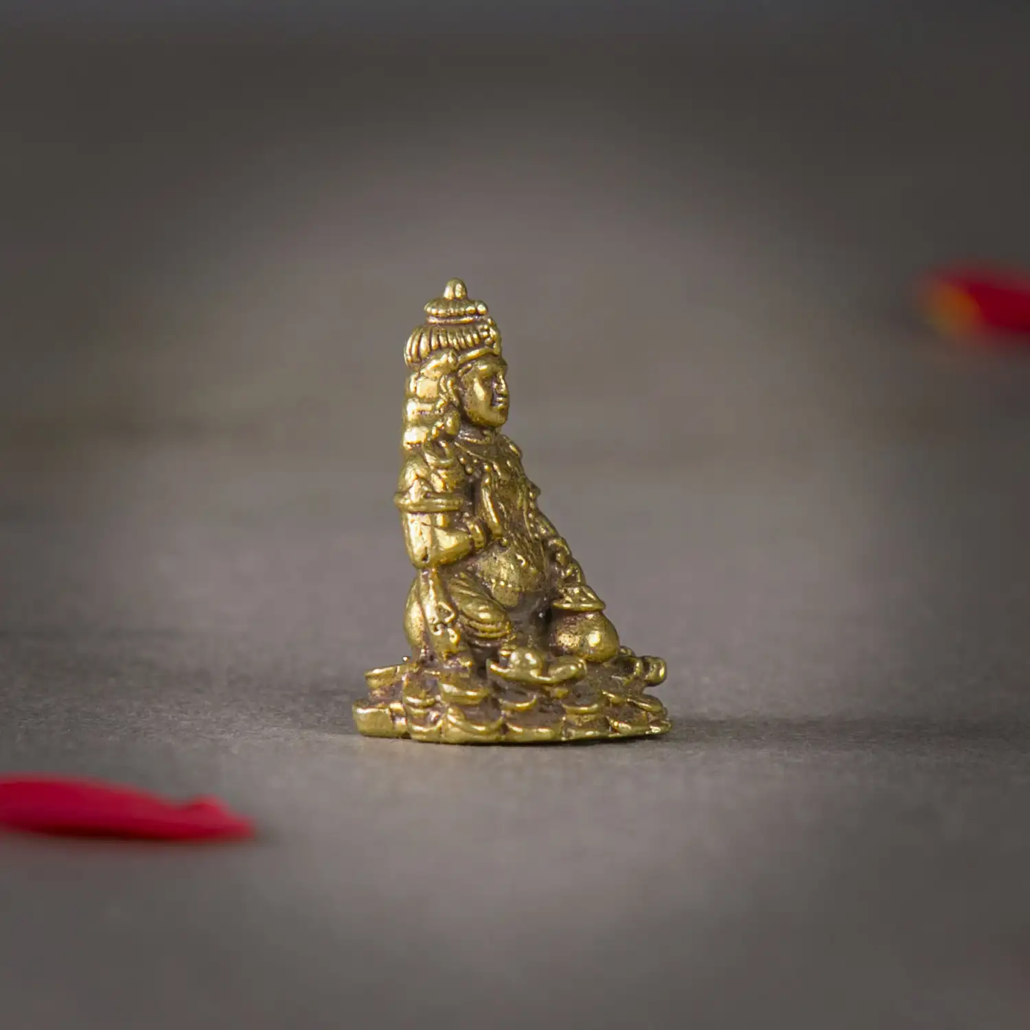 1 Inch Mini Kuber Murti - Brass Kubera Idol for Wealth and Prosperity - secondary
