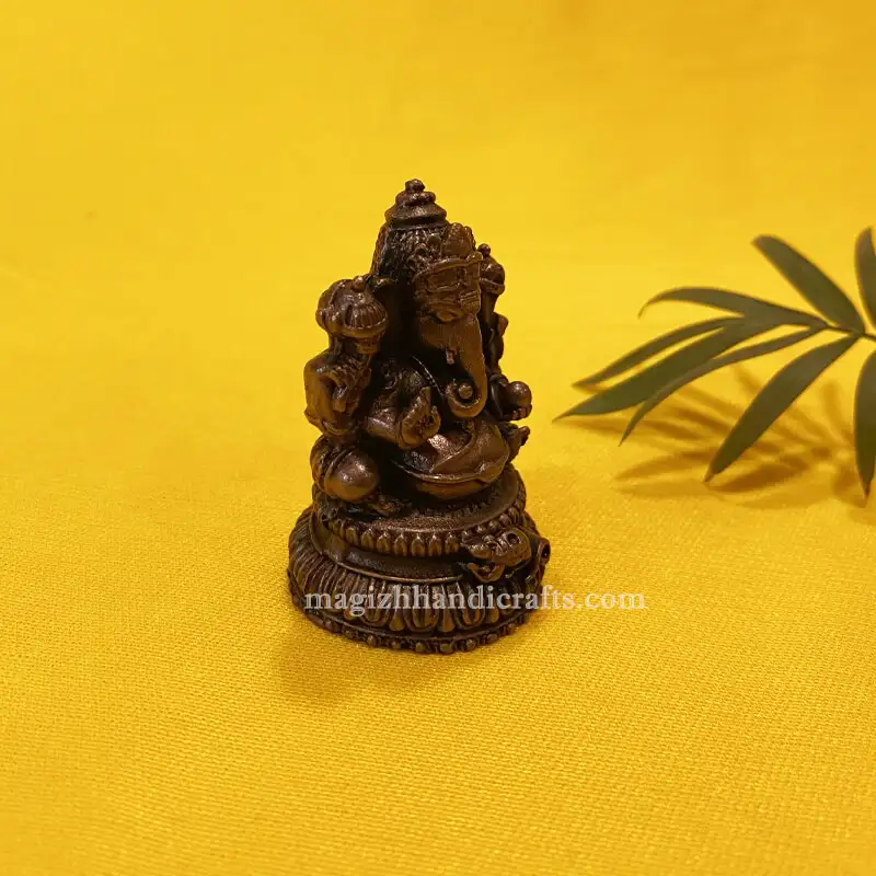 2 inches Copper Hollow Ganesha Idol - image 4