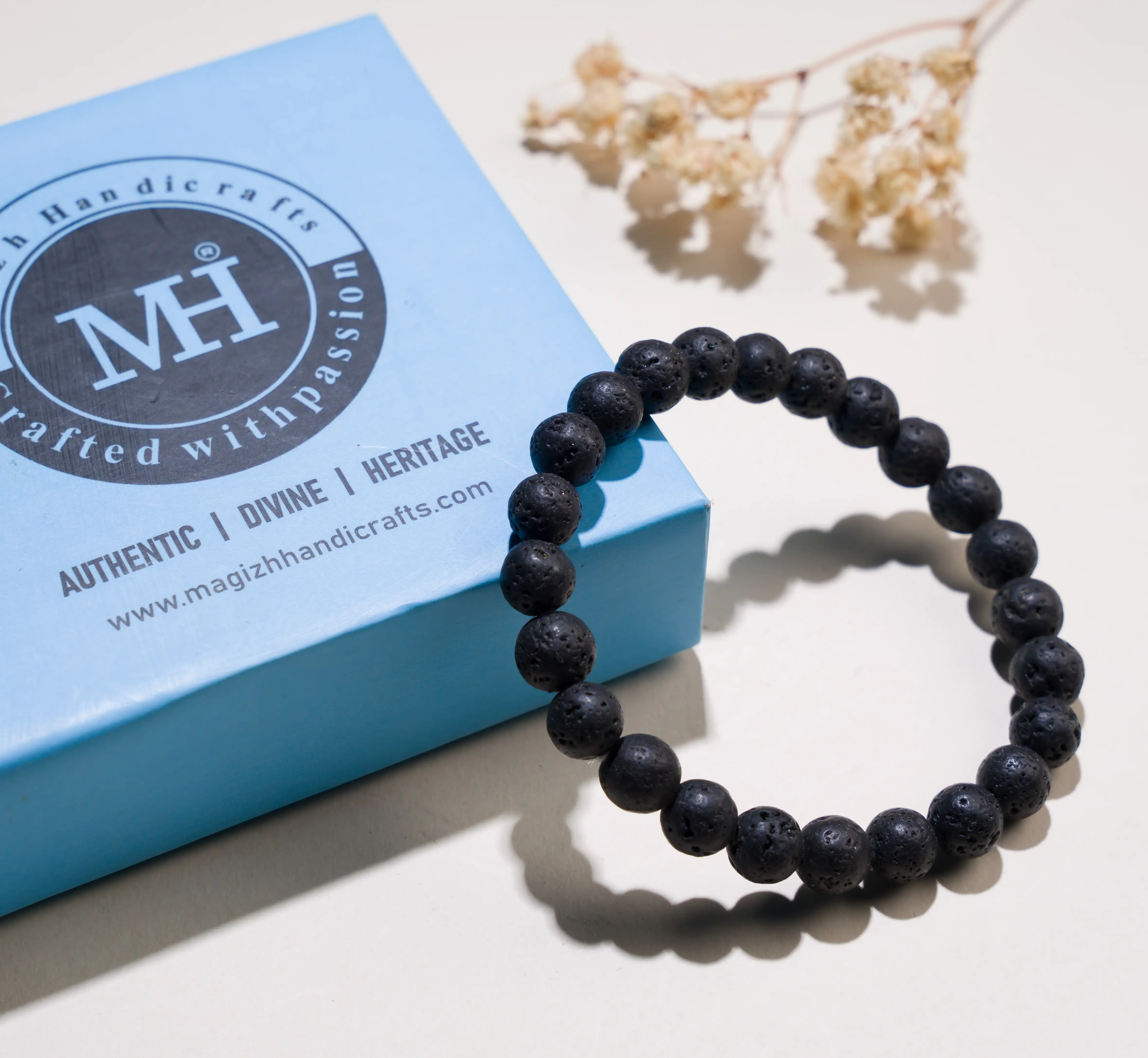 8mm Lava crystal stone Bracelet - image 3