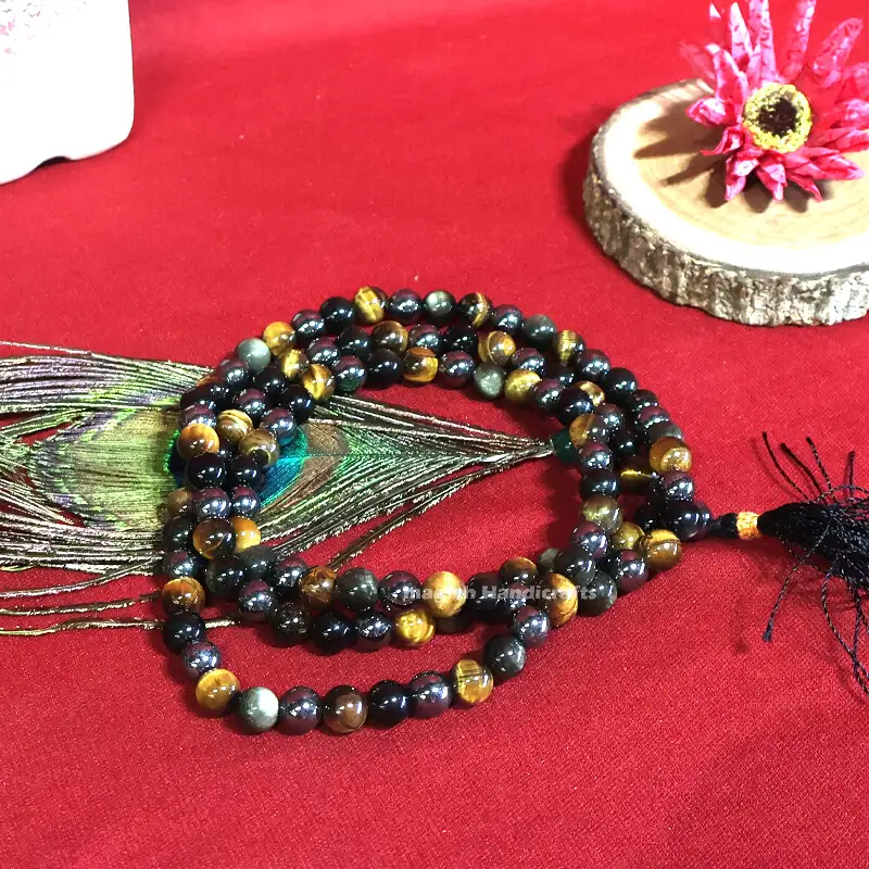 8mm Triple Protection Crystal Mala - 108 beads