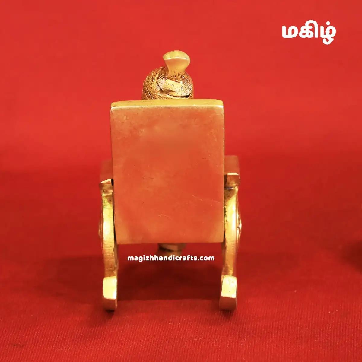 Brass Chair Ganesha reading book - 4.5 inches - image 3