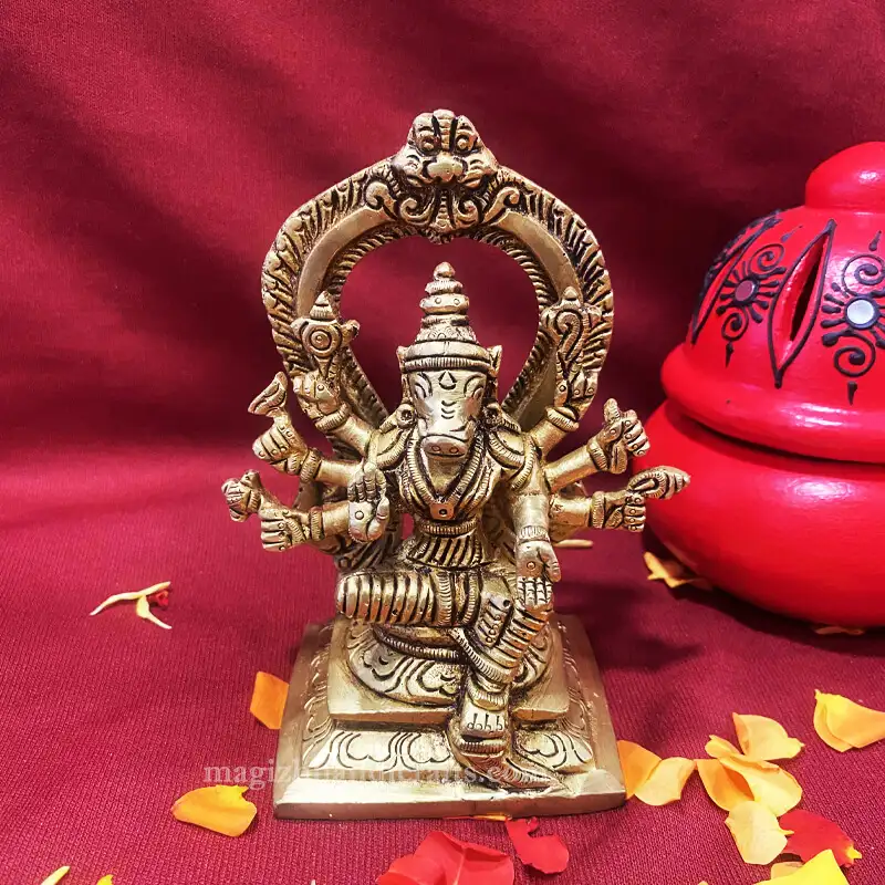Brass Varahi Amman 5 inches with Frame