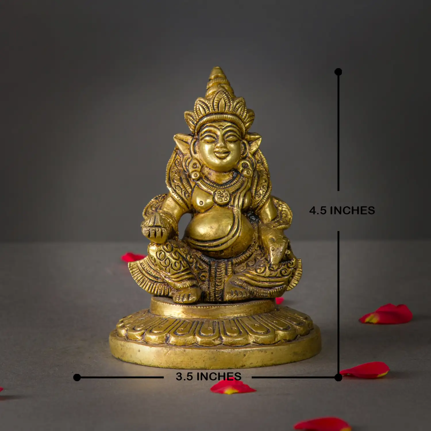 4.5 inches Kuberar round Base idol - image 5