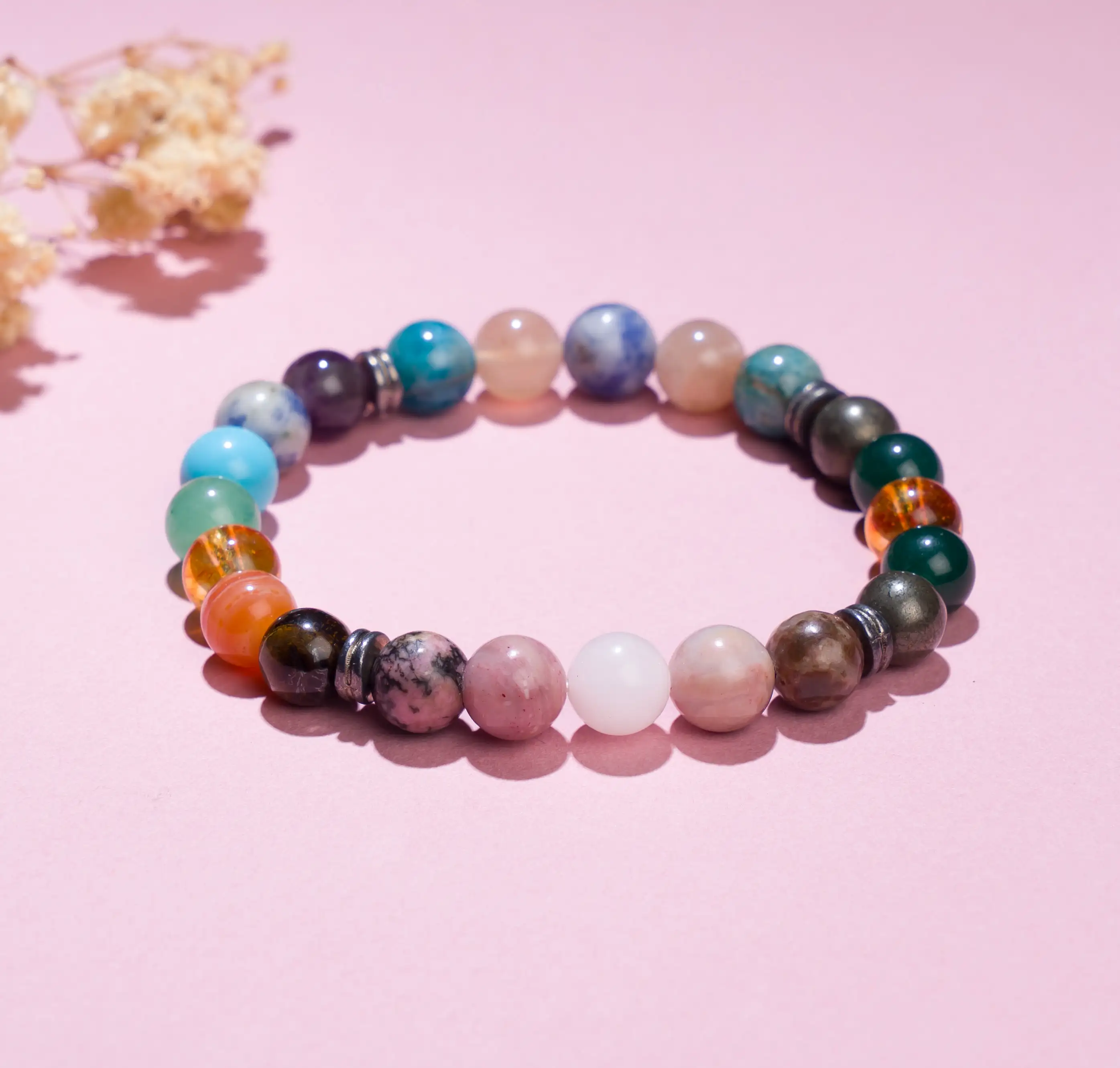 8mm All in one Healing crystal Bracelet