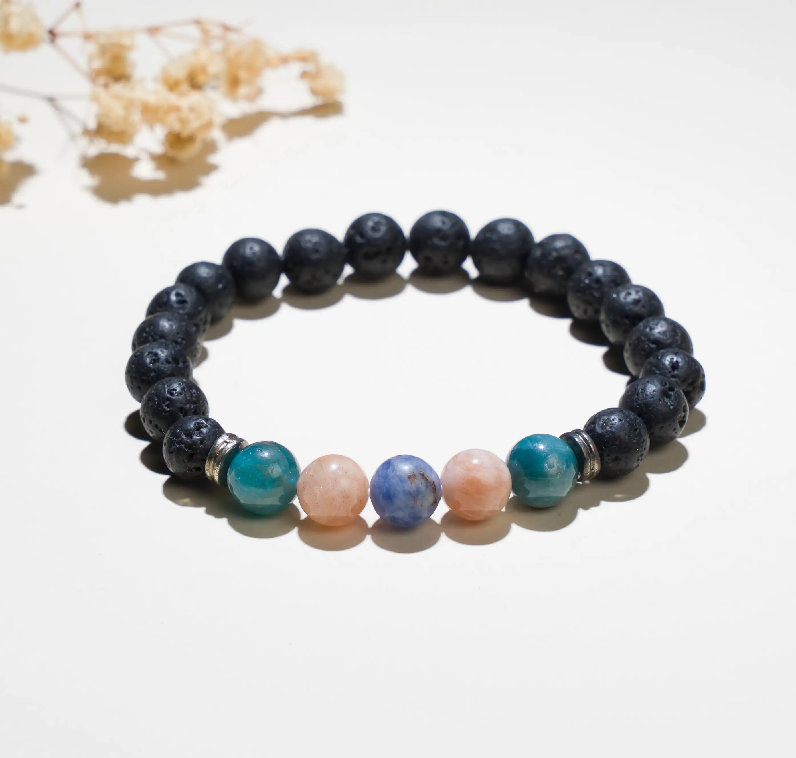 8mm Weight Loss Lava Crystal stone Bracelet