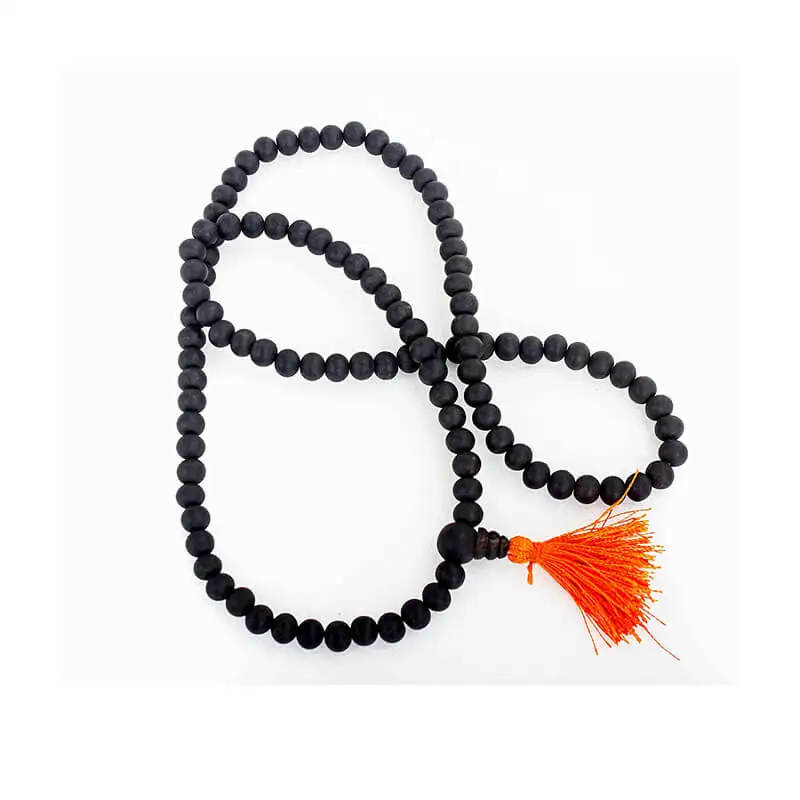 Original Karungali / Ebony wood meditation mala 108 beeds 10mm - image 5