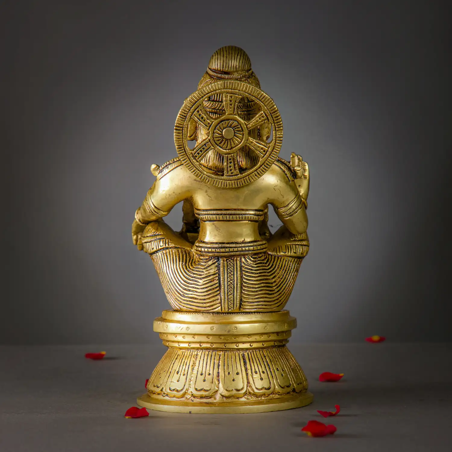 9 Inch Handcrafted Premium Brass Ayyappan Swamy Idol - image 5