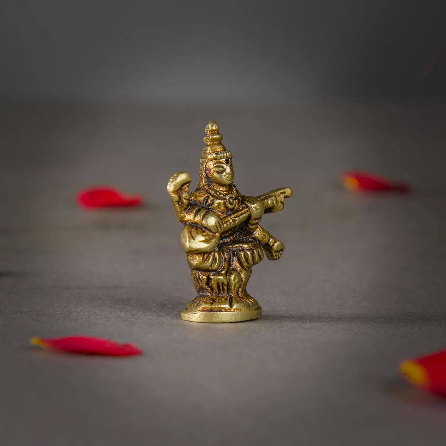 1.5 inches Brass Saraswathi miniature idol SC - secondary