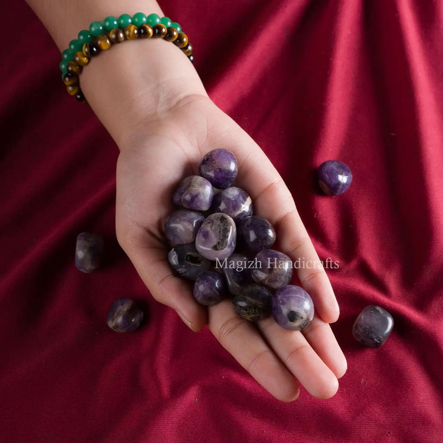 Amethyst crystal tumble stones - image 3