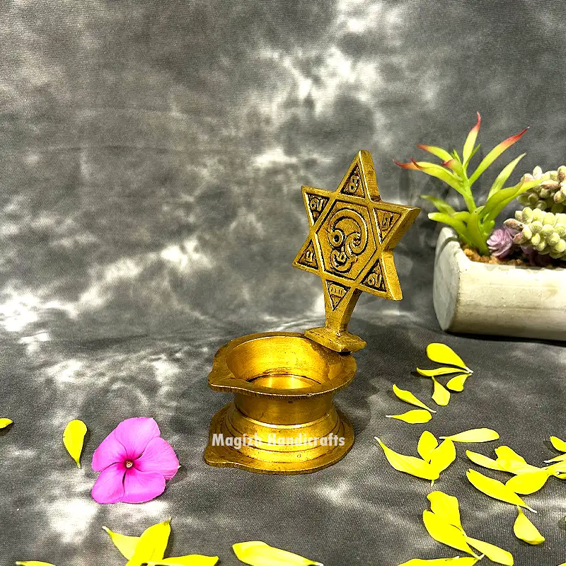 Brass Star Om Saravana bava vilakku - image 3