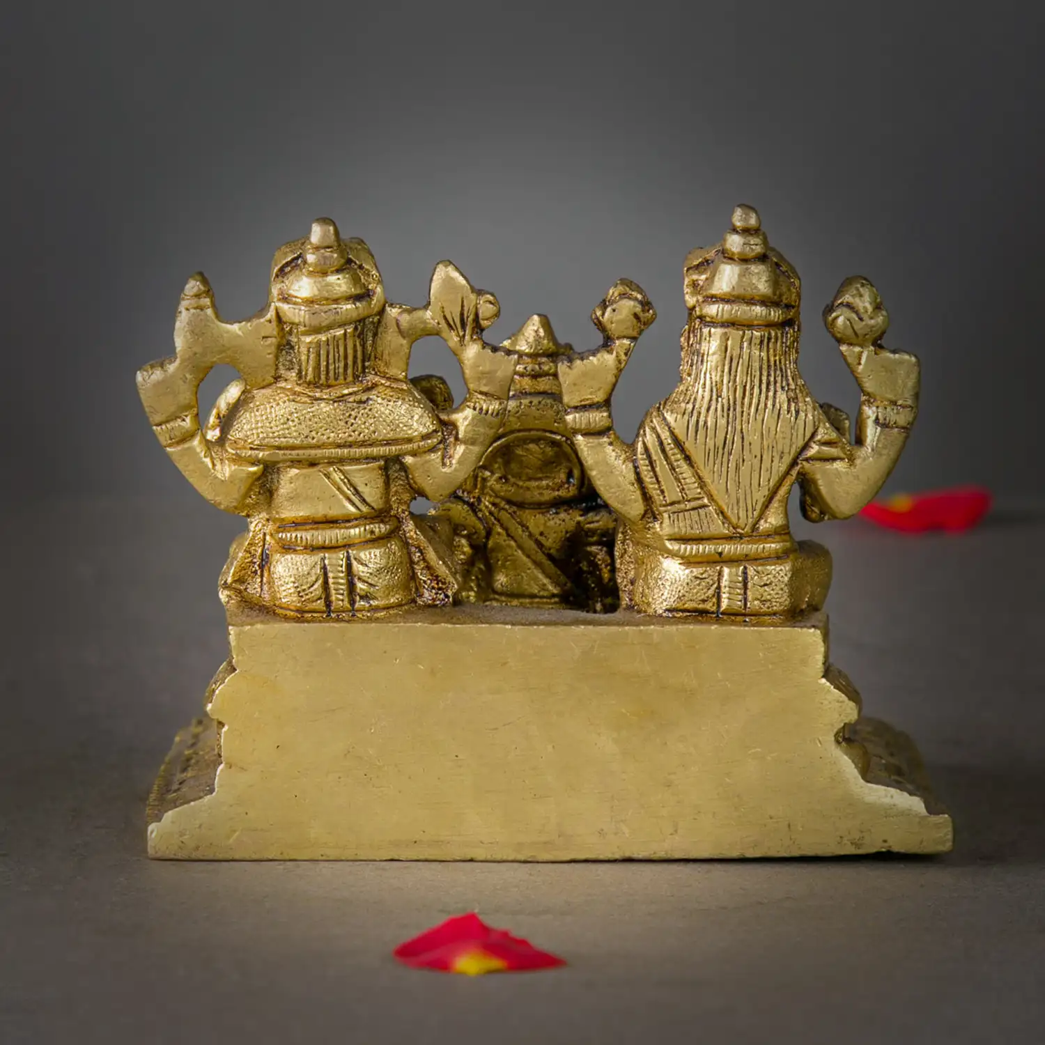 Brass Ganesha Kuber and Lakshmi idol - 3 inches - image 4