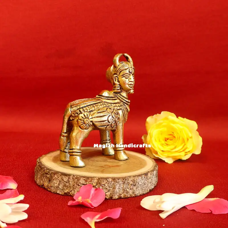 Brass Kamadhenu idol 3 inches - secondary