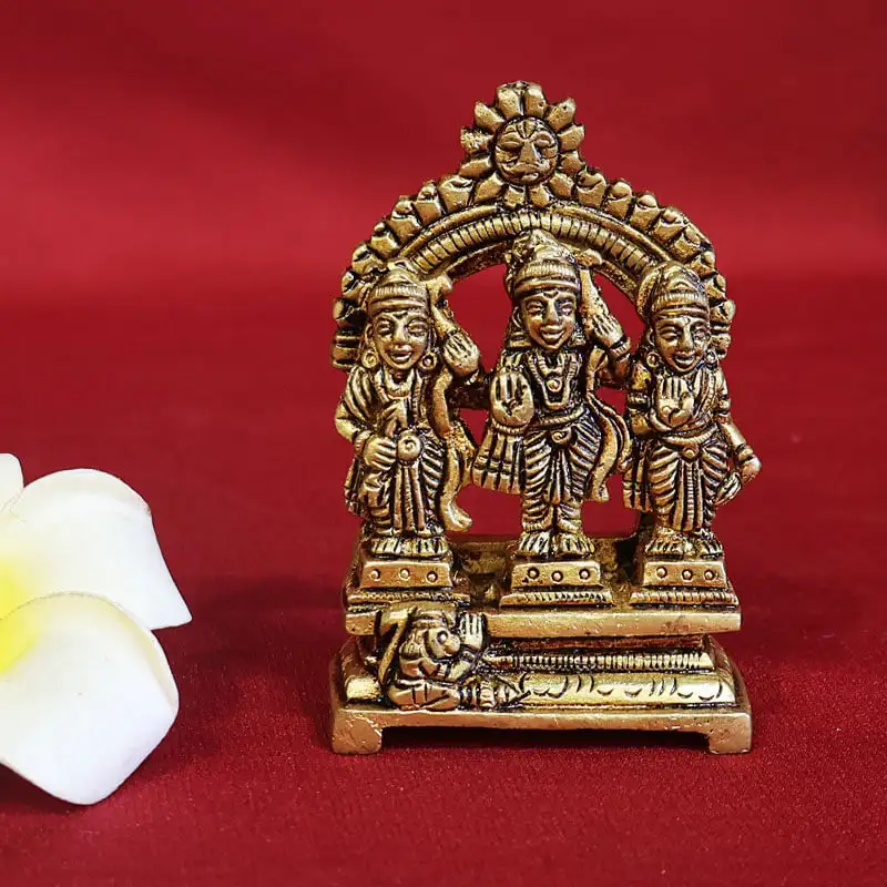 3 inches Brass Ram Darbar idol