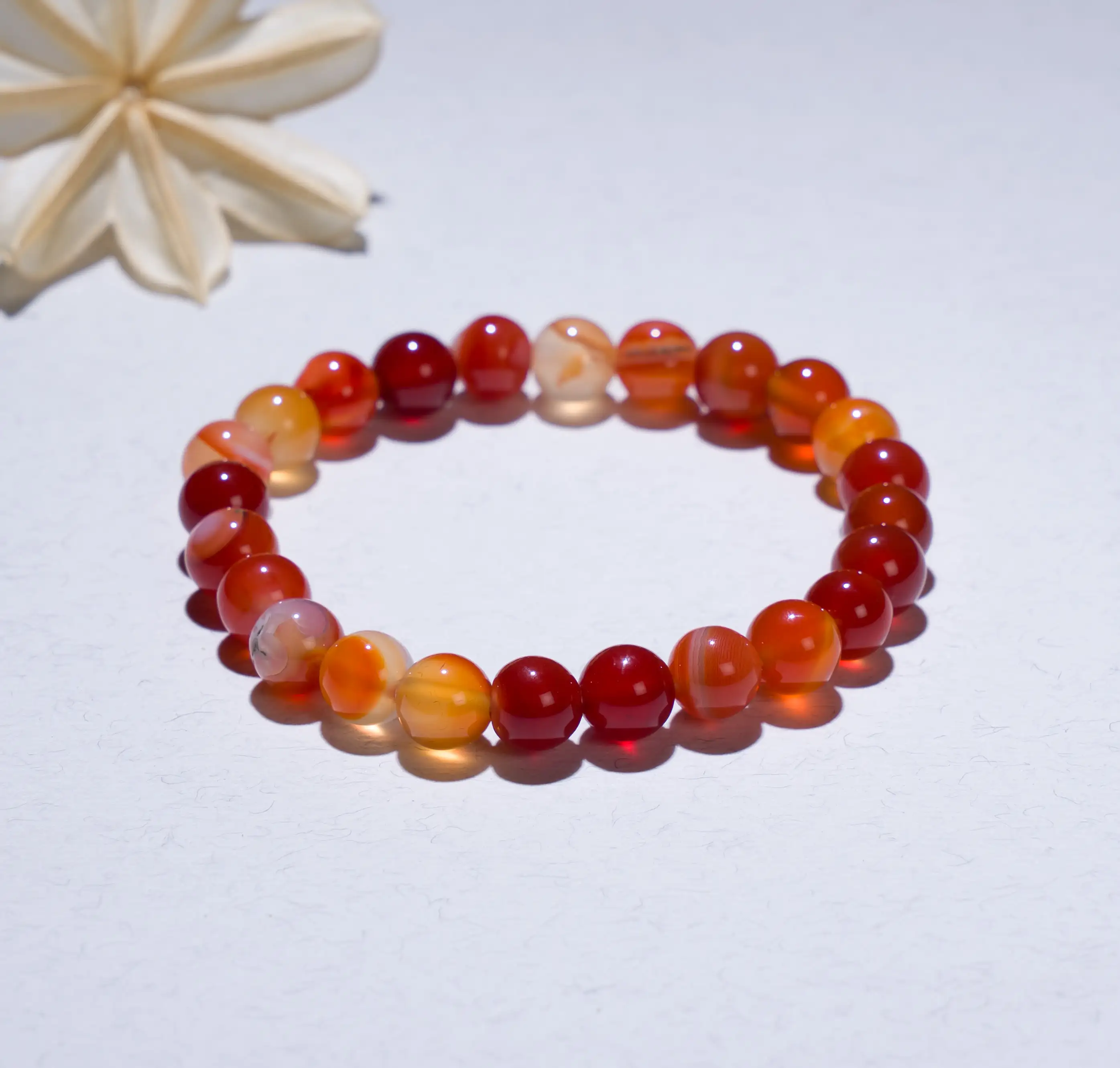 Carnelian Crystal Bracelet (8mm)