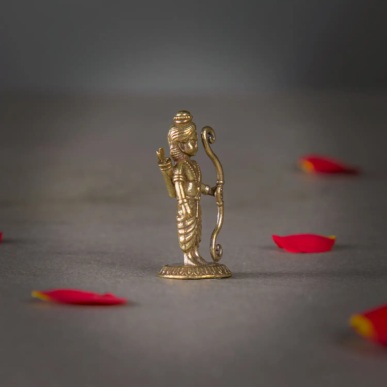 1 inch Brass Mini Standing baby god Ram idol - secondary