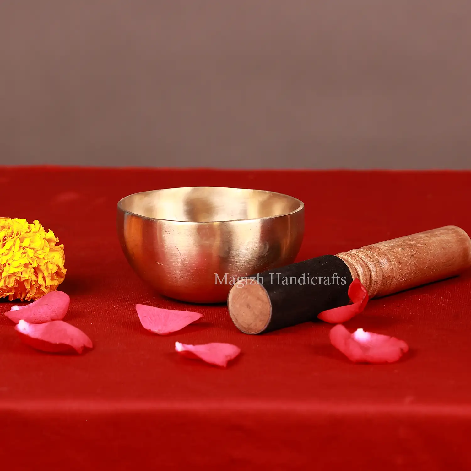 4 inches Hand made Bronze singing bowl - image 2