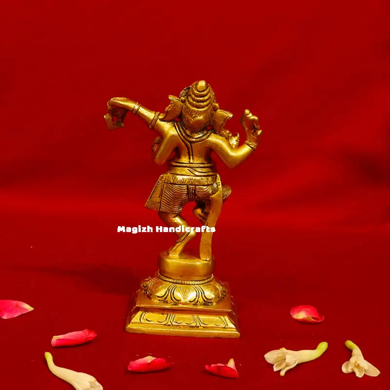 Brass Dancing Ganesha 6 inches - secondary