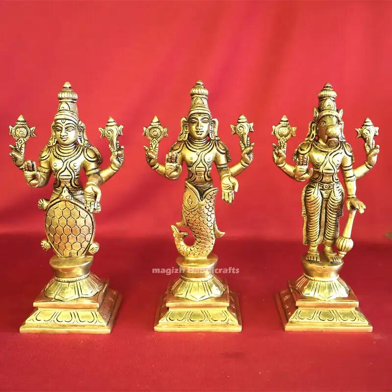 9.5 inches Brass Vishnu Dasavatar Idols SC - image 5