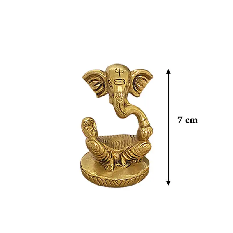 Brass Lord modern Ganesha pooja idol statue - image 3