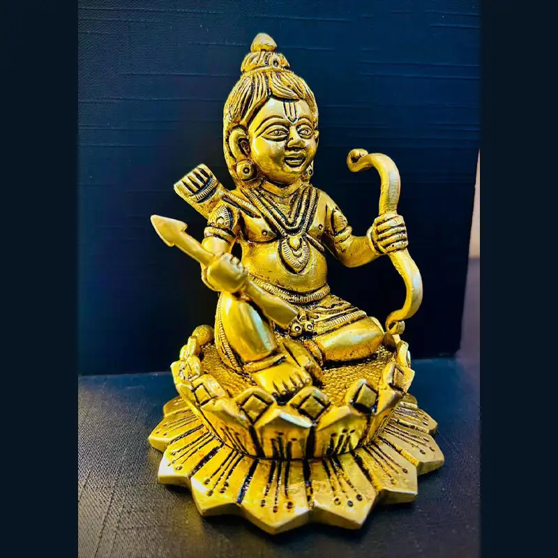 5 inches Brass Ayodhya Ram lalla Murthi idol