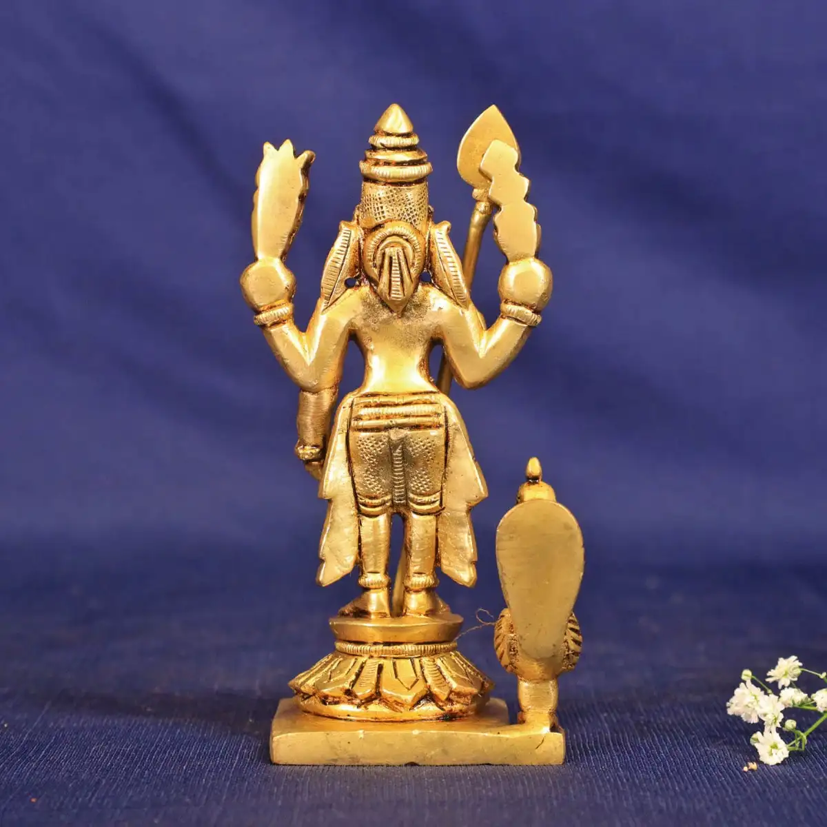 Brass Murugan idol - 5 inches - image 3