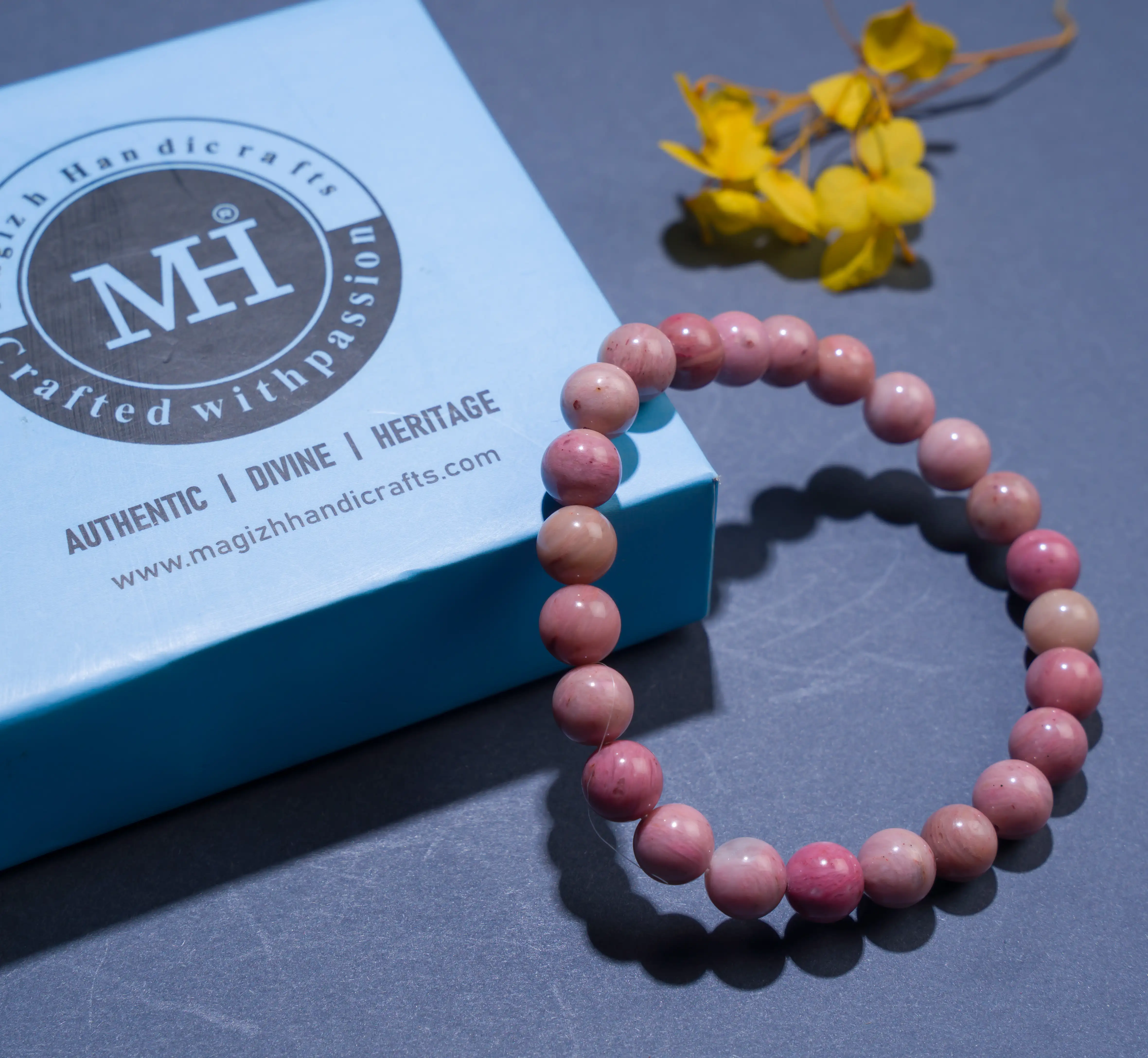 8mm Rhodochrosite crystal bracelet - image 3