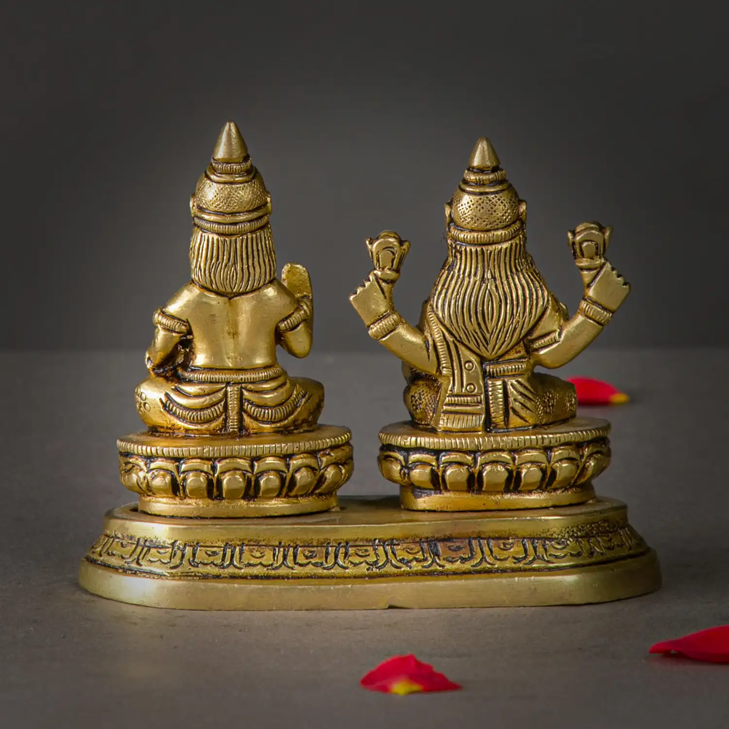 3.5 inches Brass Lakshmi Kuber Peedam Idol - image 4