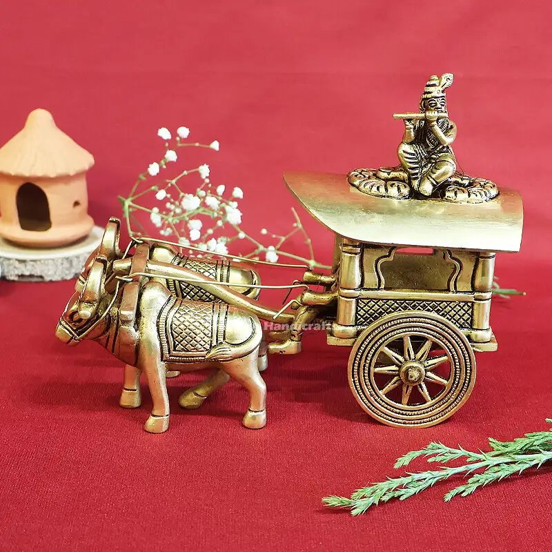 6 inches Double Bullock cart Krishna SC - image 4