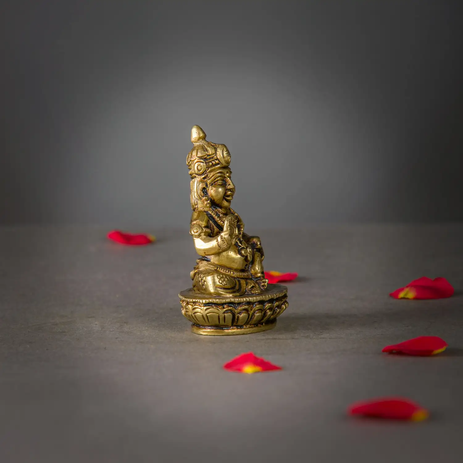2 inches Brass Kuberar idol - image 2