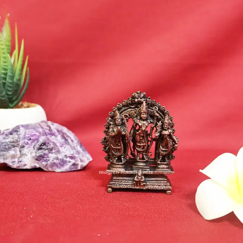 3inches Copper Ram darbar idol