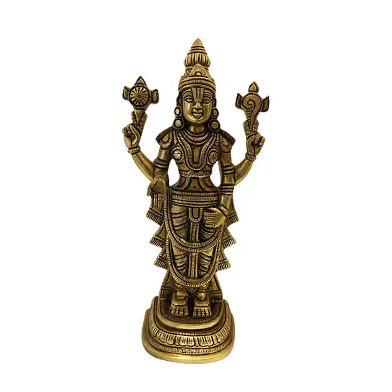 Brass Thirupathi Balaji Idol 9 inches