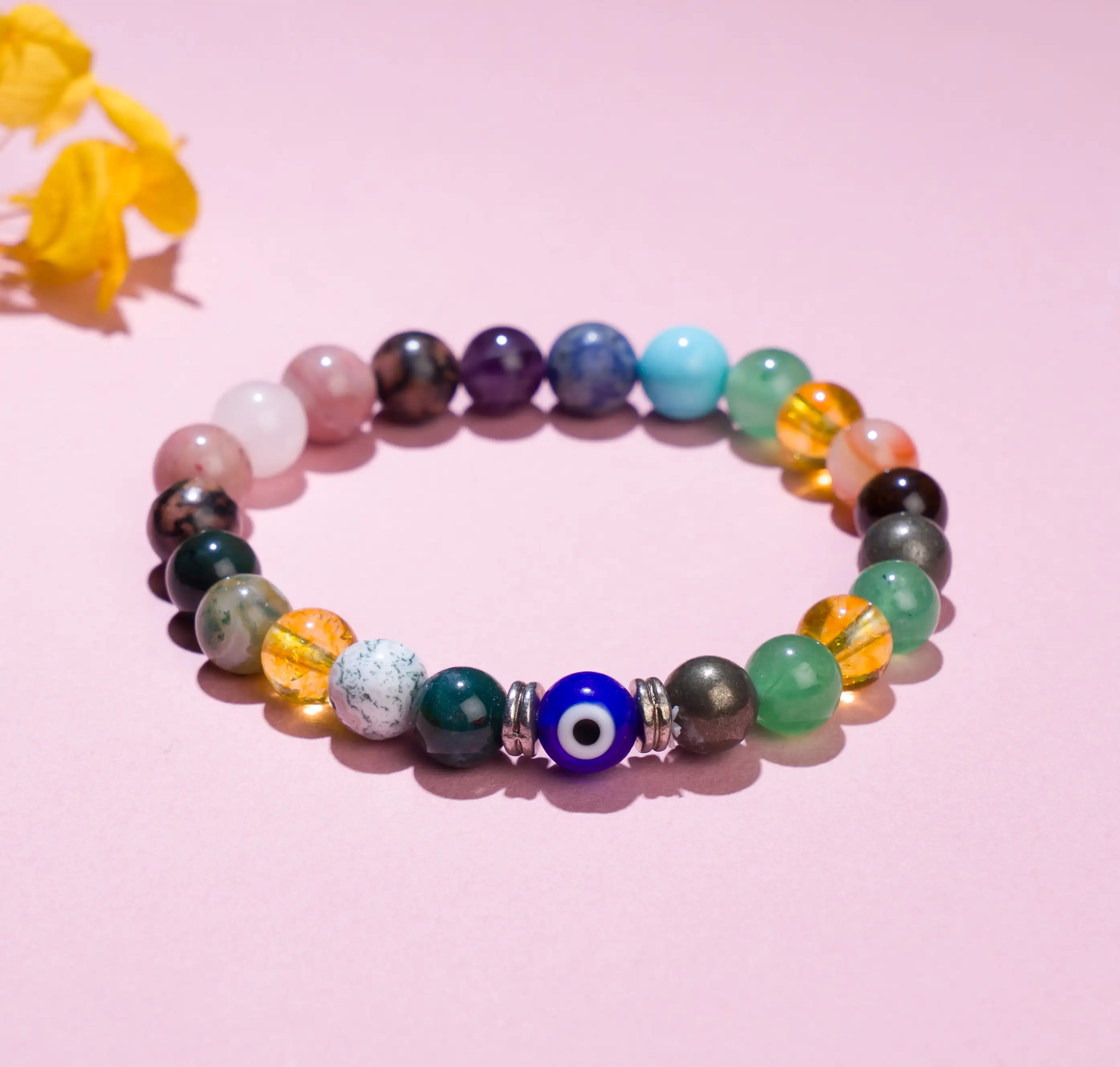 8mm 5 in 1 Combination Natural Crystal Bracelet