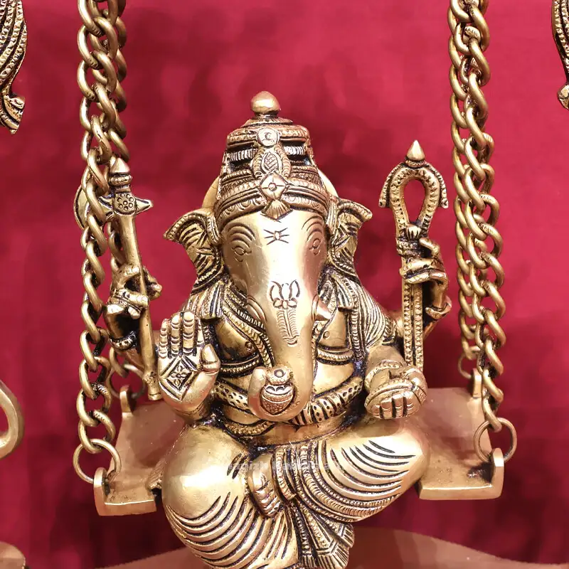 18 inches Brass Jula / Swing Ganesha SC - secondary