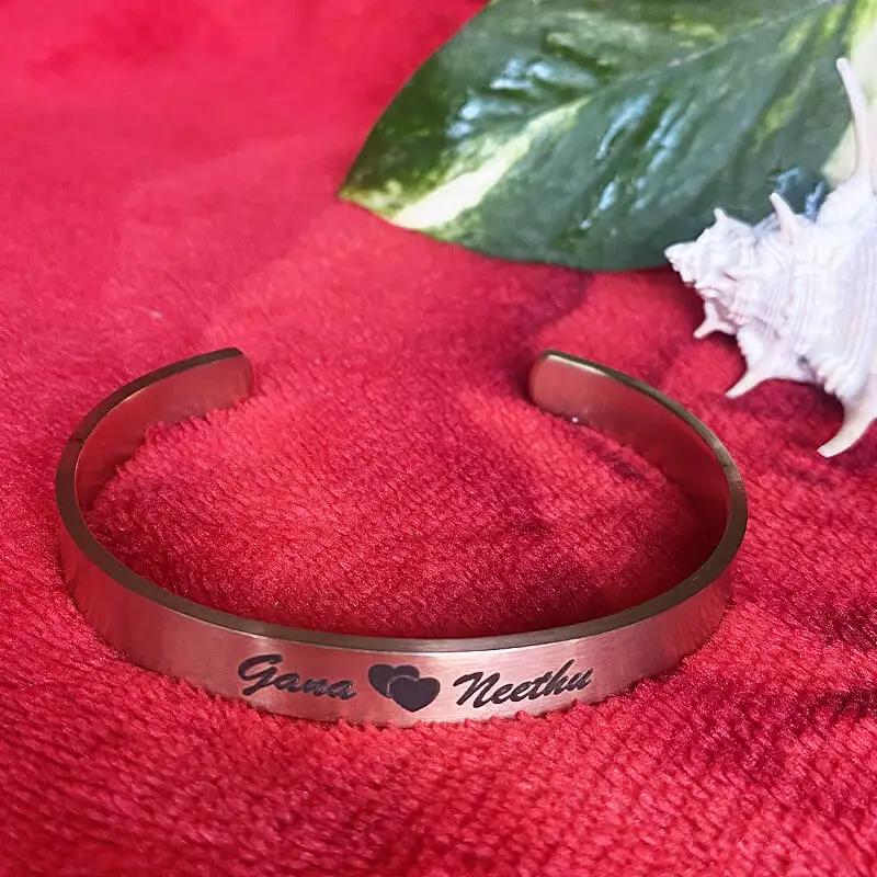Free size Premium quality Stainless Steel Bracelet - Rose Gold Cuff - image 4