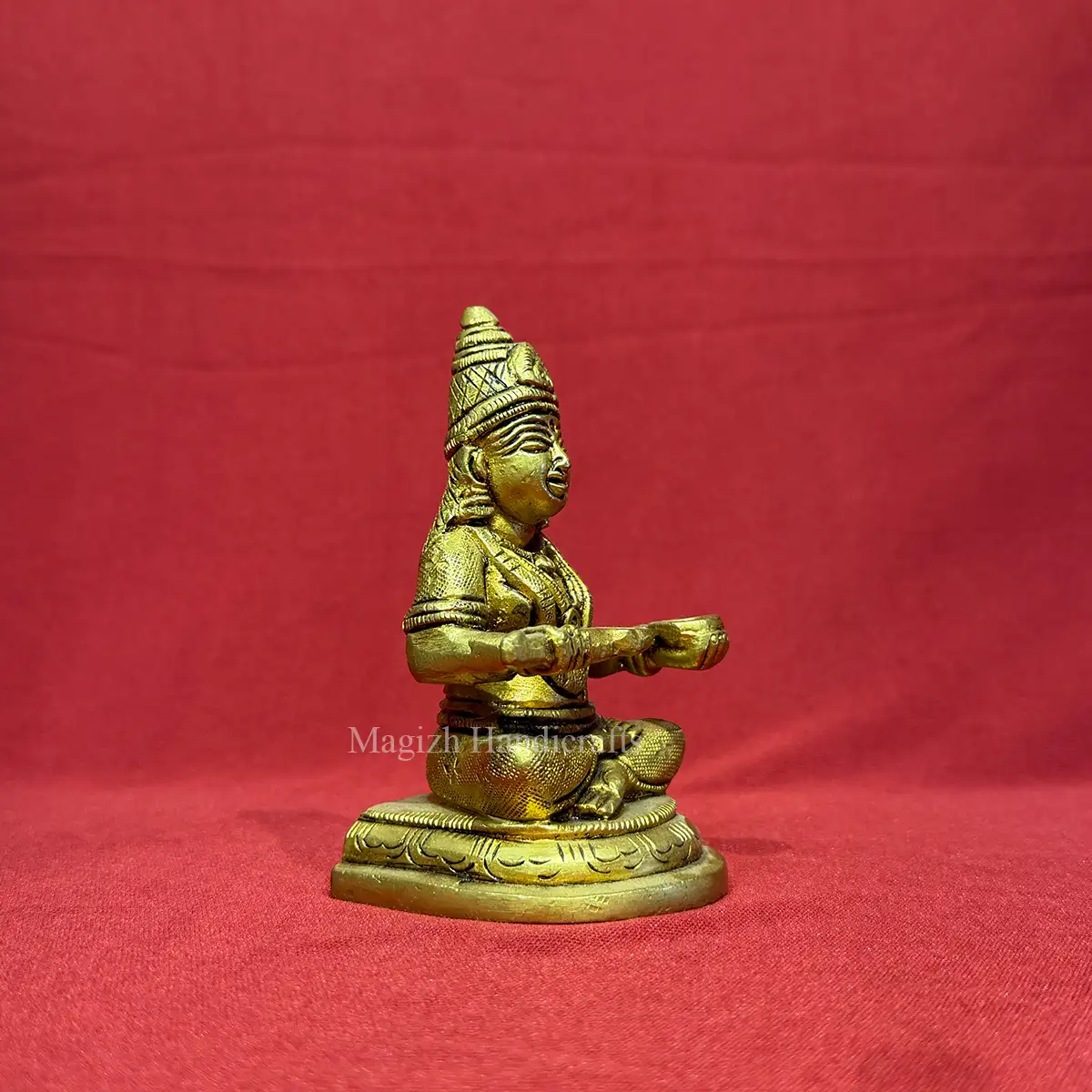 4.5 inches brass goddess Annapoorni devi idol - image 3