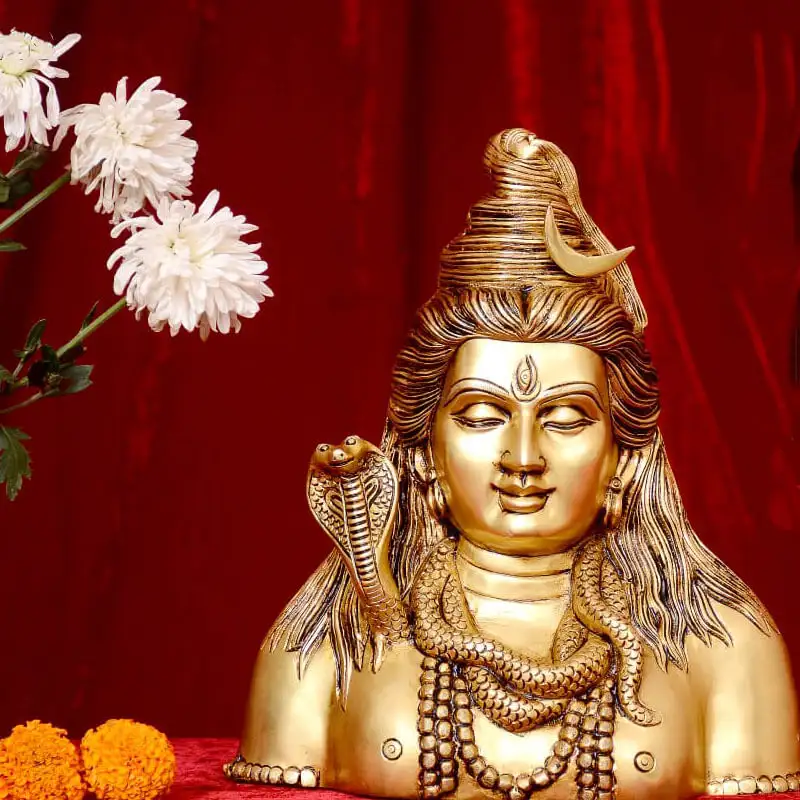 12 inches Lord Shiva Half face idol