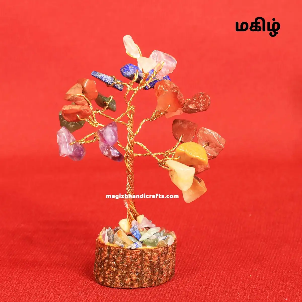 Mini 7 chakras crystal stone tree - 25 beads - secondary