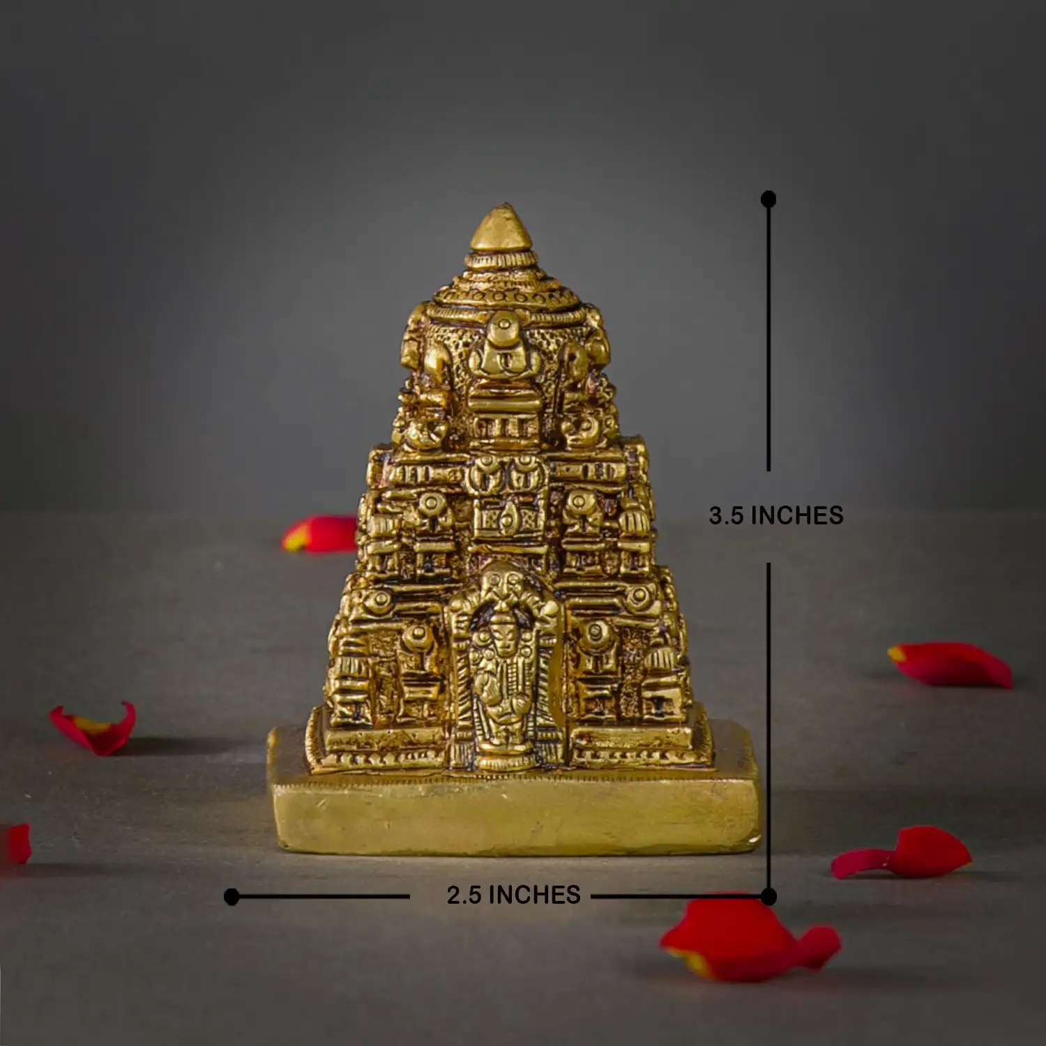 3.5 inches Lord Venkateswara Tirupati Temple Brass Idol - image 5
