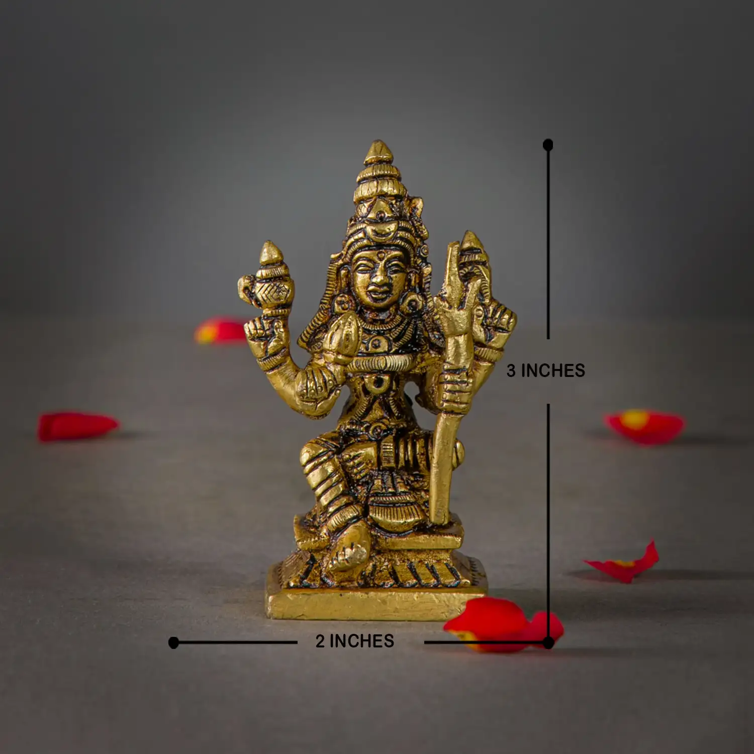 3 inches Brass Lalitha amman idol - image 5