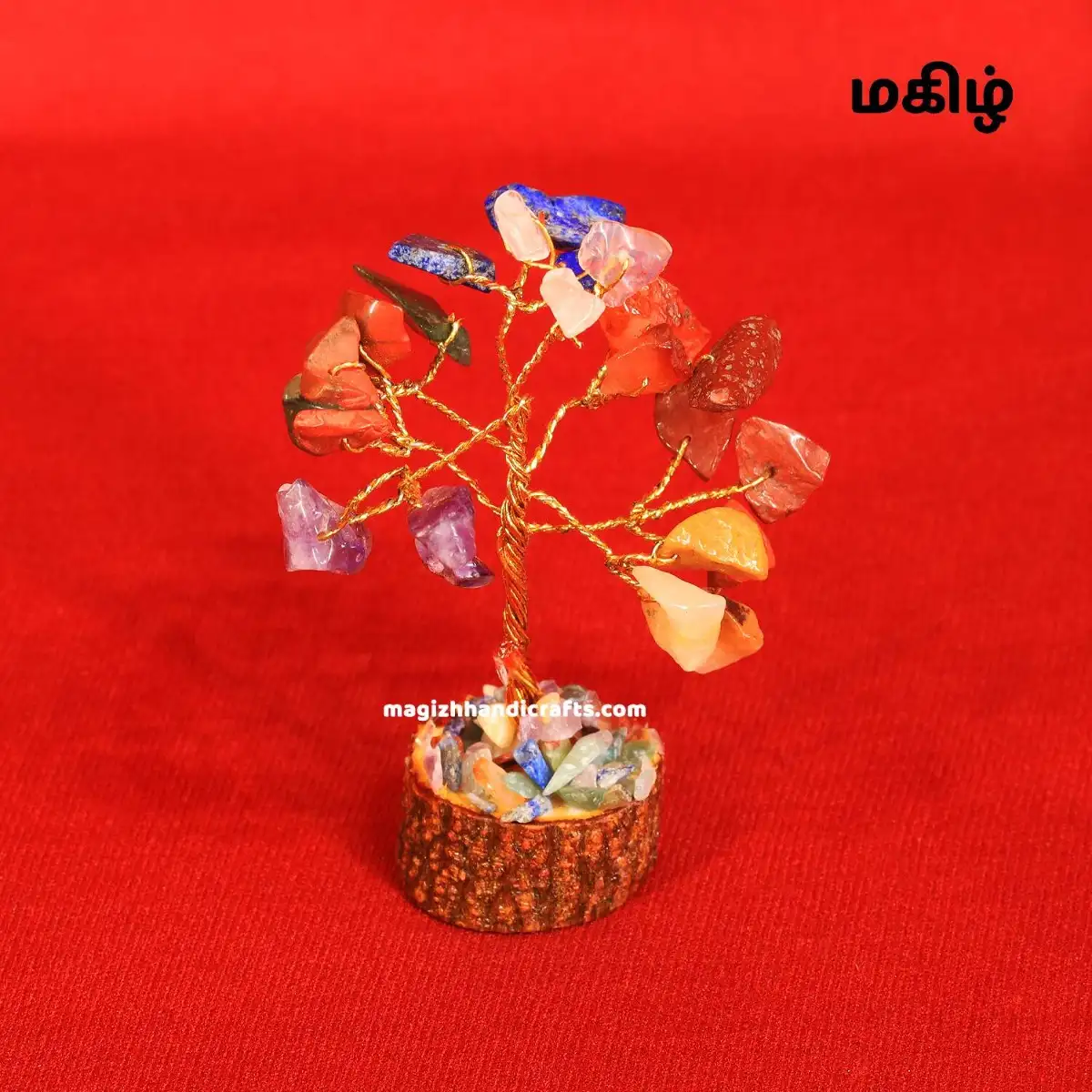 Mini 7 chakras crystal stone tree - 25 beads - image 3