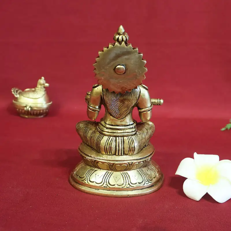 6.5 Inches Brass One hand Annapoorni Oval base Idol SC - image 2