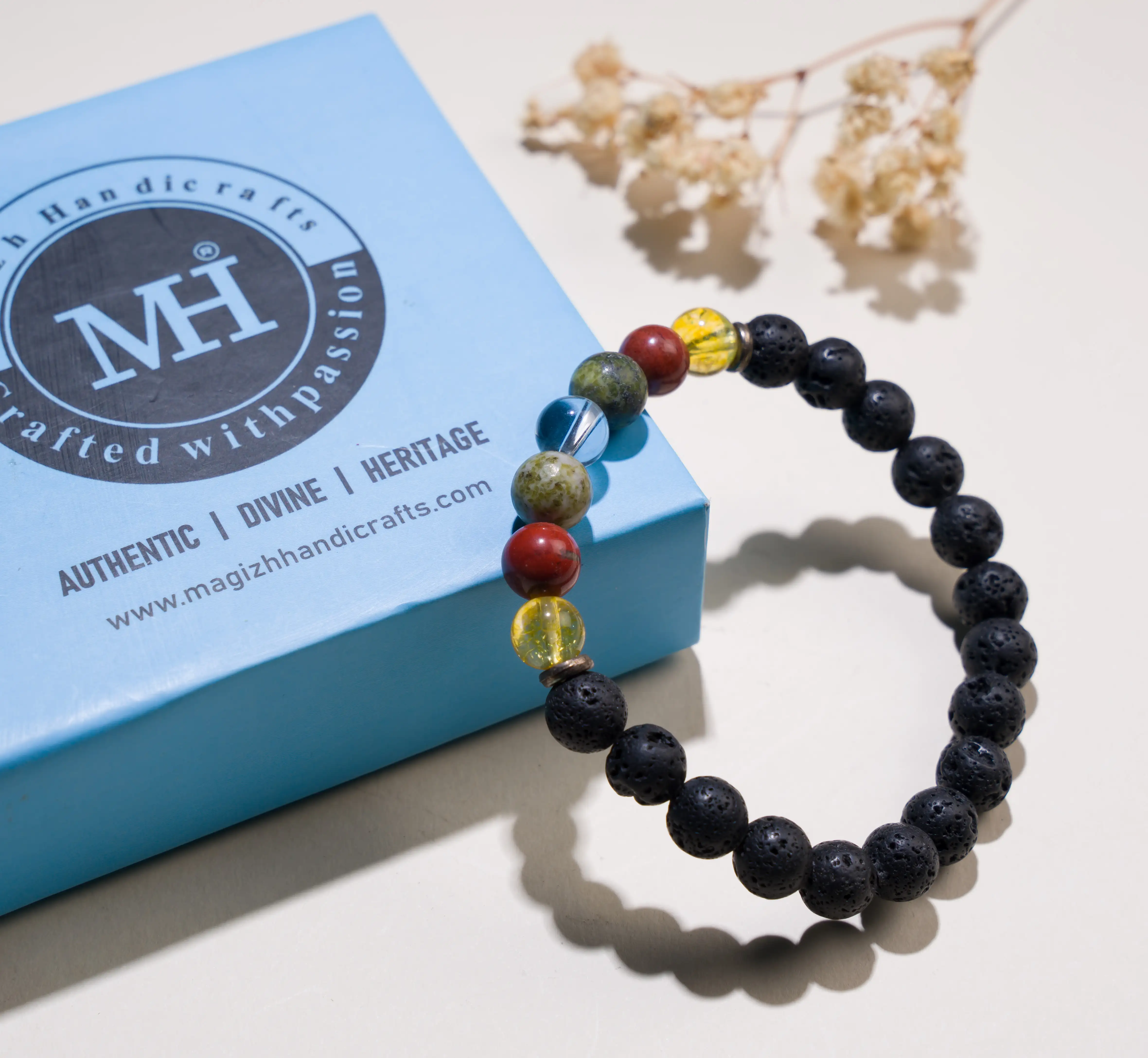 8mm Diabetes Remedy Lava Crystal Bracelet - image 3
