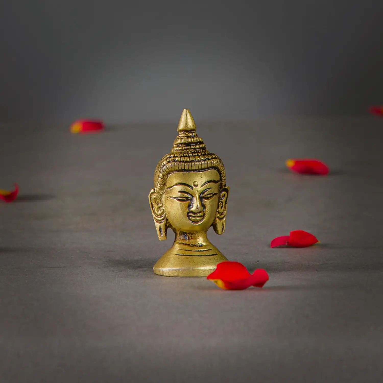 2 Inches Brass Buddha Head Idol - image 1