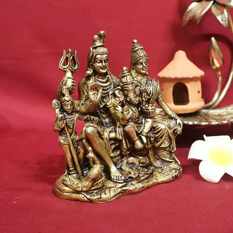 5.5 inches Brass Lord Shiva family Set SC - secondary