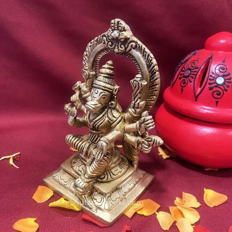 Brass Varahi Amman 5 inches with Frame - image 3