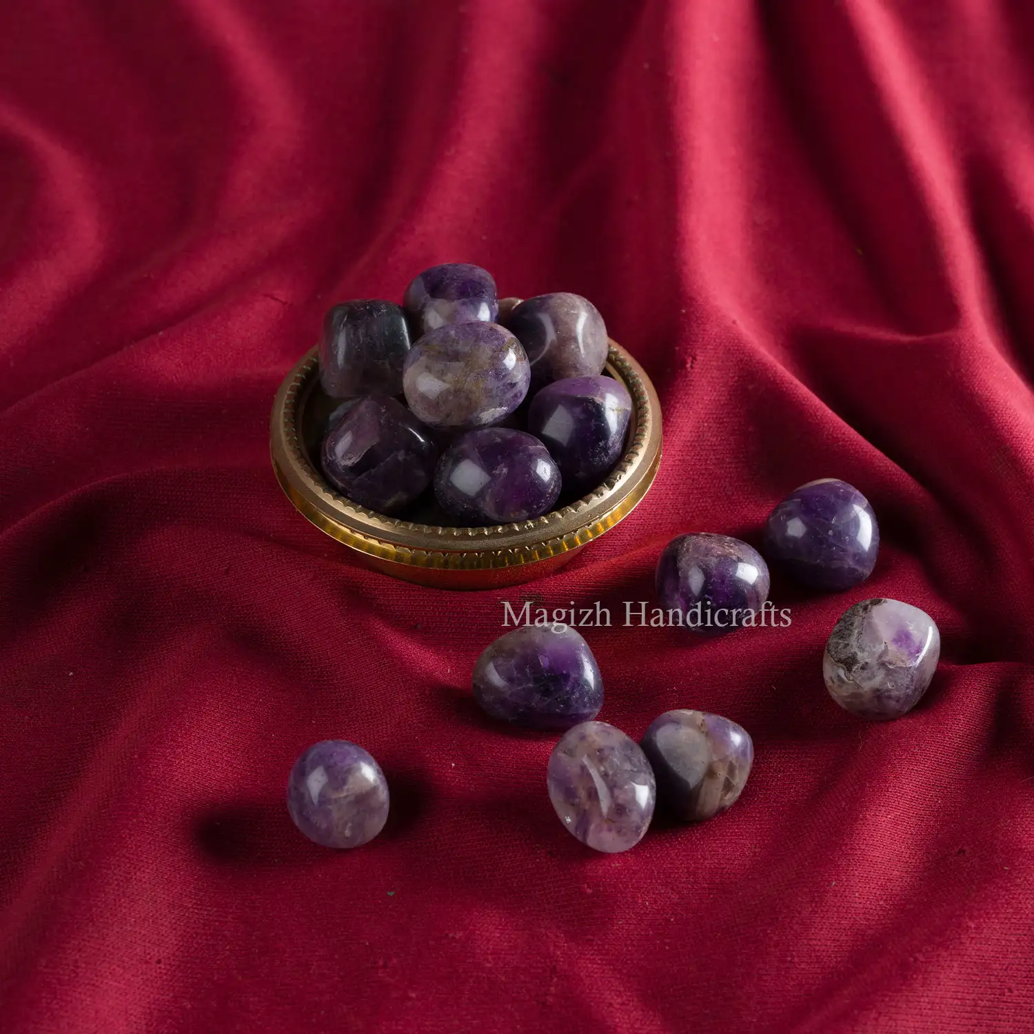 Amethyst crystal tumble stones - image 1
