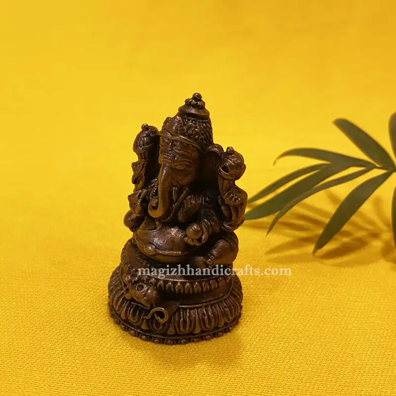 2 inches Copper Hollow Ganesha Idol - image 3