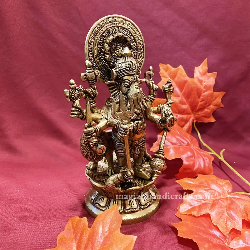 8 inches Kan Drishti Ganesha idol - image 3