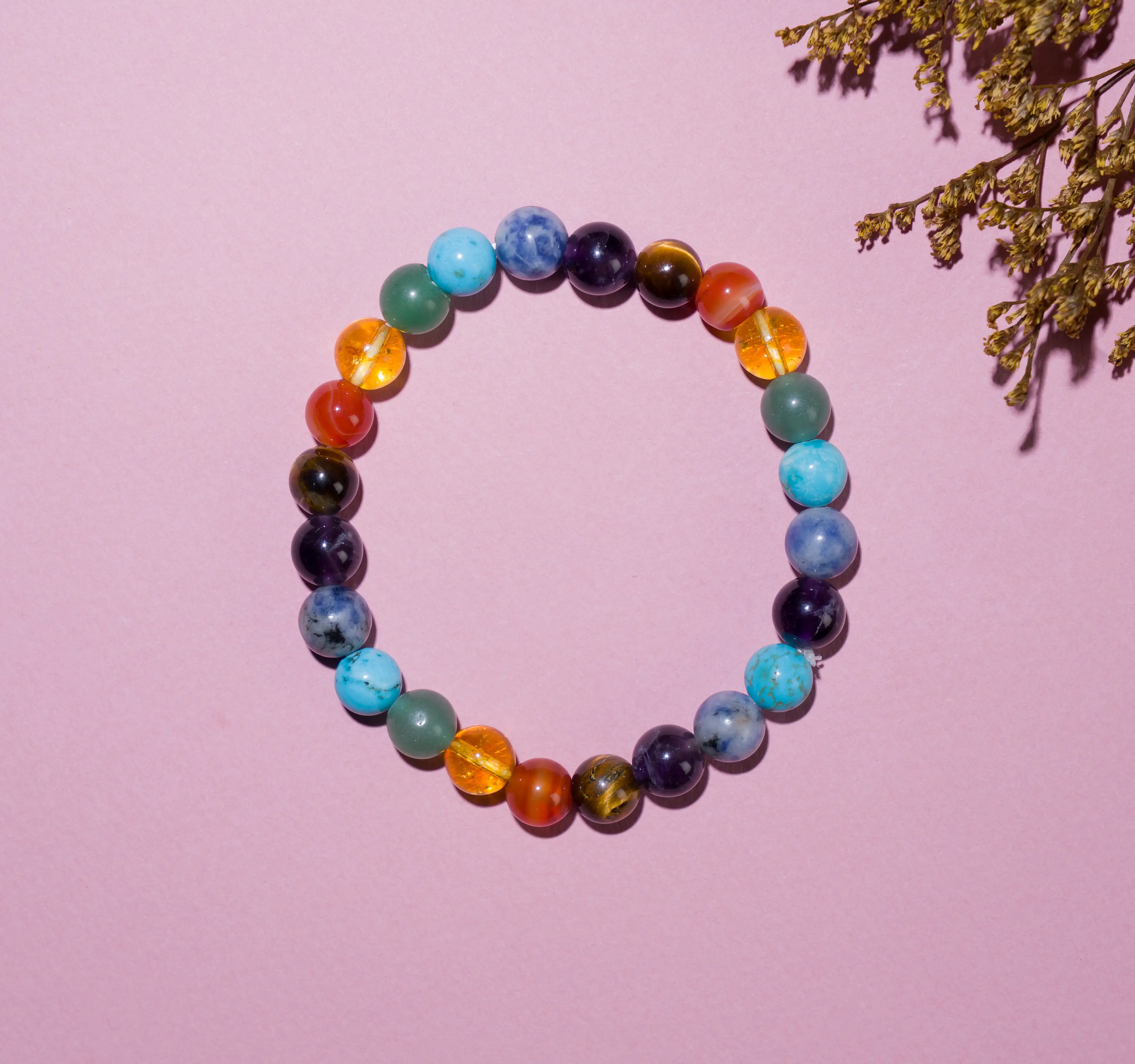 8mm 7 Chakra Crystal Healing Bracelet - image 3
